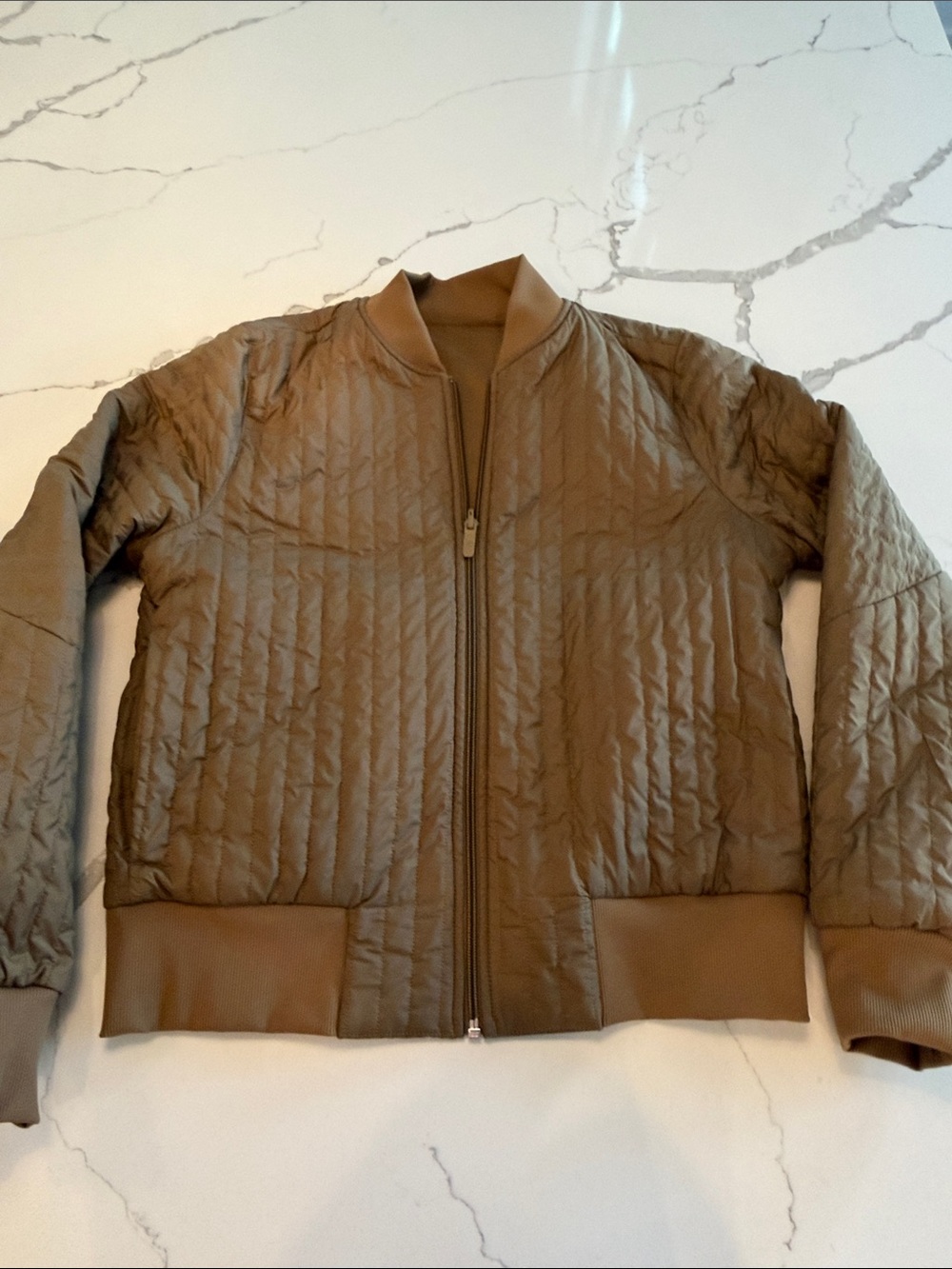 lululemon athletica Khaki Reversible Nonstop Bomber Jacket - Picture 5 of 6